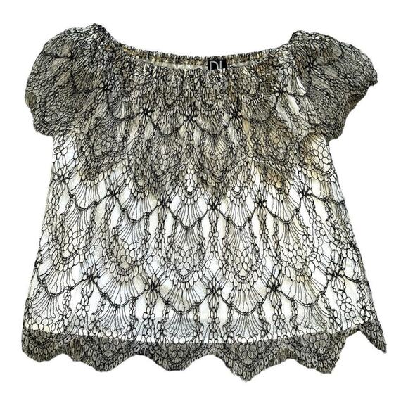 Daily Look - Women's Off Shoulder Lace Blouse Size Small - Picture 8 of 12